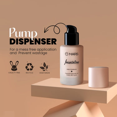 MARS Drip Lip Mist for Women (4.5 ml) (06-Cocoa Drip) High Coverage Liquid Foundation | Blemish Free & Blendable Foundation for Makeup (40ml) (SHADE-6.5)
